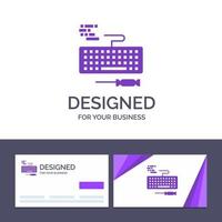 creativo attività commerciale carta e logo modello chiave tastiera hardware riparazione vettore illustrazione