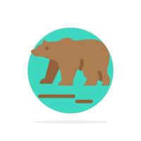 animale orso polare Canada astratto cerchio sfondo piatto colore icona vettore
