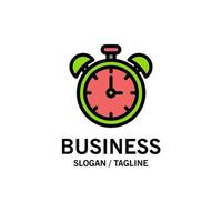 allarme orologio formazione scolastica tempo attività commerciale logo modello piatto colore vettore