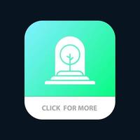 crescita pianta attività commerciale albero nuovo mobile App pulsante androide e ios glifo versione vettore