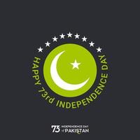 Pakistan indipendenza giorno tipografia design creativo tipografia di 73 contento indipendenza giorno di Pakistan vettore modello design illustrazione