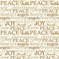senza soluzione di continuità modello di Natale elegante testo, pace, la gioia, noel, le stagioni saluti, angelo, fede, gloria, e amore. vettore