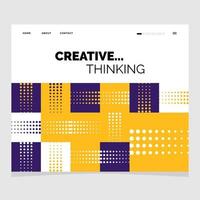 attività commerciale sito web creativo pensiero geometrico sfondo design vettore