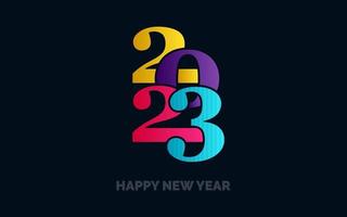 2073 contento nuovo anno simboli. nuovo 2023 anno tipografia design. 2023 numeri logotipo illustrazione vettore