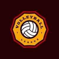 logo vettoriale di pallavolo. moderna tipografia professionale sport stile retrò vettore emblema e modello logotipo design. logo colorato di pallavolo