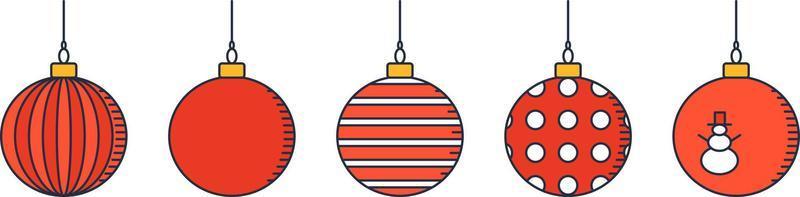 classico Natale palline decorazione vettore icona impostato