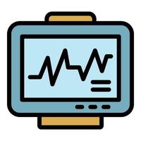 cuore Vota tenere sotto controllo icona colore schema vettore