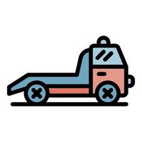 servizio trainare camion icona colore schema vettore