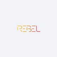 ribelle, design del logo vettoriale minimale