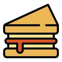 grande Sandwich icona colore schema vettore