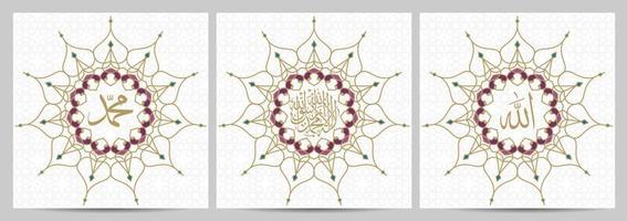 islamico Arabo calligrafia con mandala vettore