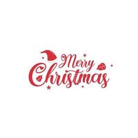 allegro Natale bellissimo mano lettering calligrafia design su bianca sfondo. vettore vacanza illustrazione elemento. allegro Natale copione calligrafia