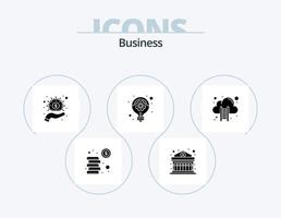 attività commerciale glifo icona imballare 5 icona design. nube ospitando. idea. attività commerciale. strategia. attività commerciale vettore