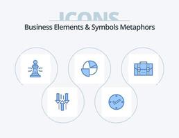 attività commerciale elementi e simboli metafore blu icona imballare 5 icona design. grafico. grafico. dai un'occhiata. analitica. re vettore