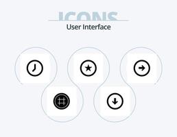 utente interfaccia glifo icona imballare 5 icona design. pulsante. utente. fuori uso. interfaccia. utente vettore