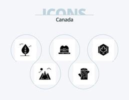 Canada glifo icona imballare 5 icona design. . foglia. pianta. Canada. bandiera vettore