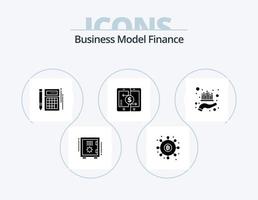 finanza glifo icona imballare 5 icona design. pagamenti. mobile. i soldi. matematica. calcolo vettore