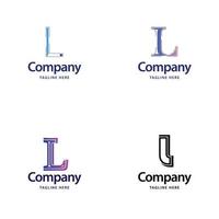 lettera l grande logo imballare design creativo moderno loghi design per il tuo attività commerciale vettore