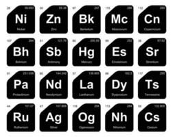 20 preiodico tavolo di il elementi icona imballare design vettore