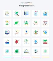 creativo biologia 25 piatto icona imballare come come Messaggio. molecola. ricerca. formazione scolastica. crescita vettore