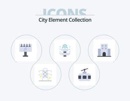 città elemento collezione piatto icona imballare 5 icona design. turista. viaggio. viaggio. vacanza. annuncio pubblicitario vettore