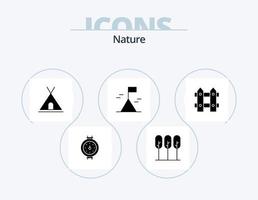 natura glifo icona imballare 5 icona design. . giardinaggio. tenda. giardino. natura vettore