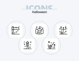 Halloween linea icona imballare 5 icona design. calendario. lecca-lecca. vacanza. Halloween. pauroso vettore