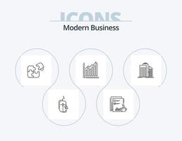 moderno attività commerciale linea icona imballare 5 icona design. dialogo. attività commerciale. attività commerciale. Chiacchierare. personale vettore