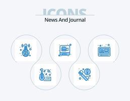 notizia blu icona imballare 5 icona design. notizia. registrazione. notizia. disco. notizia vettore