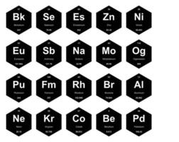 20 preiodico tavolo di il elementi icona imballare design vettore