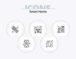 inteligente casa linea icona imballare 5 icona design. intelligente. inteligente. controllo. illuminazione. inteligente vettore