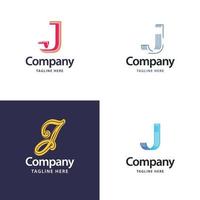 lettera j grande logo imballare design creativo moderno loghi design per il tuo attività commerciale vettore