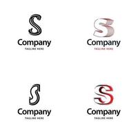 lettera S grande logo imballare design creativo moderno loghi design per il tuo attività commerciale vettore