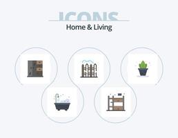 casa e vivente piatto icona imballare 5 icona design. . . mobiletto. ripiano. casa vettore