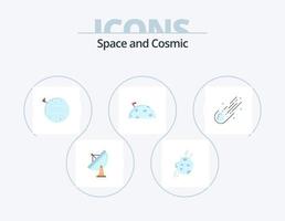 spazio piatto icona imballare 5 icona design. astronomia. Marte. spazio. bandiera. spazio vettore