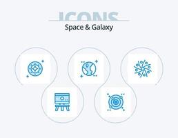 spazio e galassia blu icona imballare 5 icona design. galassia. spazio. galassia. terra. universo vettore