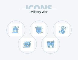 militare guerra blu icona imballare 5 icona design. distintivo. militare. esercito. chevron. braccio vettore