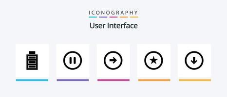 utente interfaccia glifo 5 icona imballare Compreso utente interfaccia. pulsante. utente. freccia. interfaccia. creativo icone design vettore