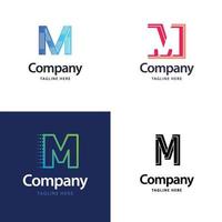 lettera m grande logo imballare design creativo moderno loghi design per il tuo attività commerciale vettore