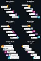 rendere il tuo presentazione In piedi su con nostro vettore 6 infografica pacchetto.