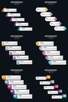 nostro vettore 6 infografica imballare include meravigliosamente progettato diagrammi e linea del tempo.