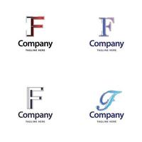 lettera f grande logo imballare design creativo moderno loghi design per il tuo attività commerciale vettore