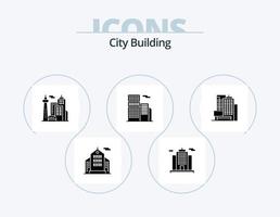 città edificio glifo icona imballare 5 icona design. . attività commerciale. punto di riferimento. costruzione. vero vettore