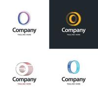 lettera o grande logo imballare design creativo moderno loghi design per il tuo attività commerciale vettore