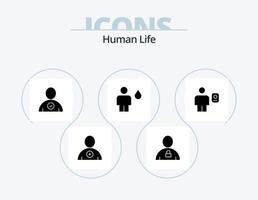 umano glifo icona imballare 5 icona design. corpo. umano. dai un'occhiata. fuoco. corpo vettore