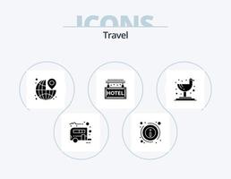 viaggio glifo icona imballare 5 icona design. uccello. viaggio. intorno a. viaggio. viaggio vettore