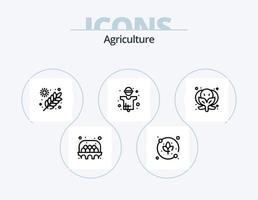 agricoltura linea icona imballare 5 icona design. foglia. pianta. agricoltura. natura. agricoltura vettore