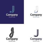 lettera j grande logo imballare design creativo moderno loghi design per il tuo attività commerciale vettore