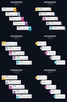 uso sei vettore infografica a partire dal nostro imballare per comunicare il tuo attività commerciale idee.