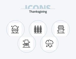 Grazie dando linea icona imballare 5 icona design. cibo. inverno. gioco. albero. autunno vettore